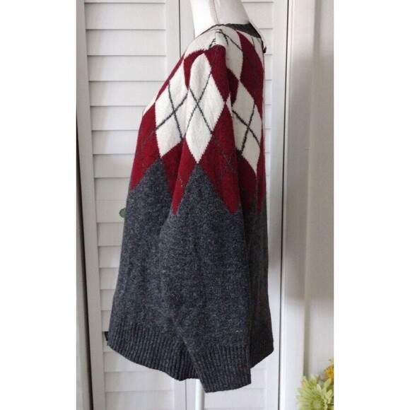 NWT Torrid Vegan Cashmere Argyle Print Crewneck women's long sleeve sweater L/12 - Picture 6 of 8